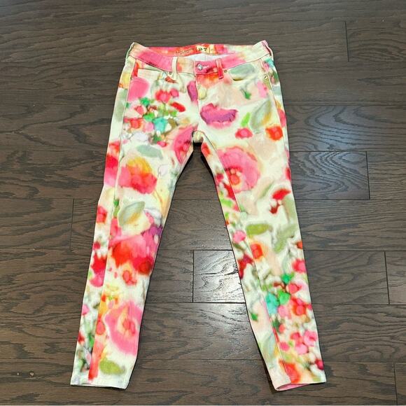 Kate Spade Broome Street Watercolor Cropped Denim Jeans Size 27 - Picture 2 of 11